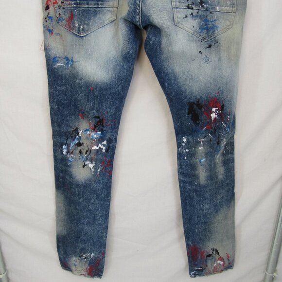 Jordan Craig Legacy Edition 32/32 Sean Men's Jeans Painted Splash Destroyed - Picture 5 of 11